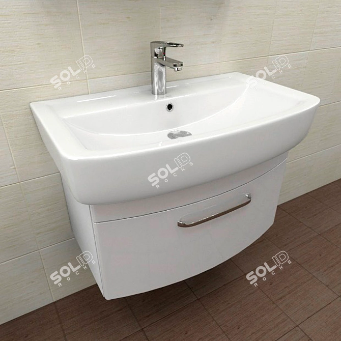 Title: Sleek and Pure Bathroom Collection 3D model image 2