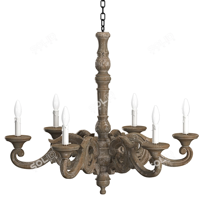 Provence Chandelier: L'art Domestique 3D model image 1