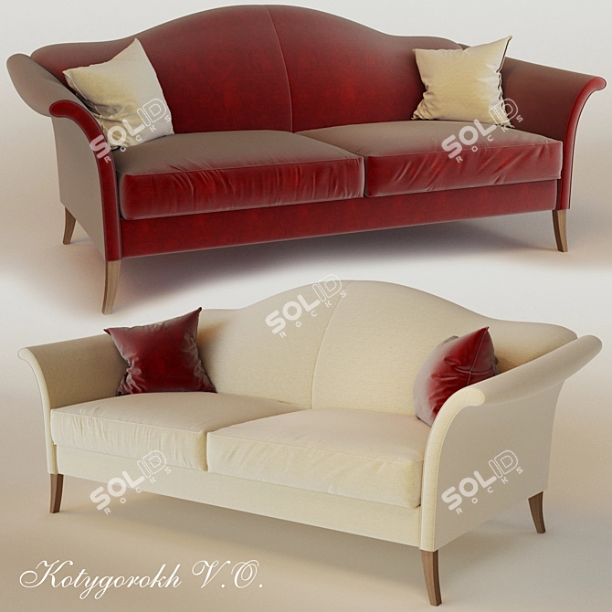 Chic Chiltern Medium Sofa 3D model image 1