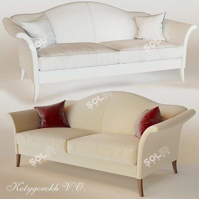 Chic Chiltern Medium Sofa 3D model image 2