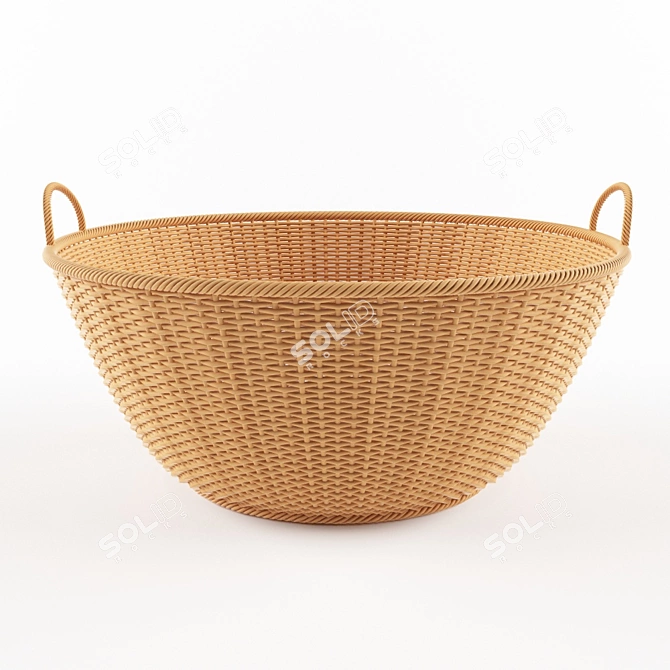 Handwoven Wicker Basket - 760x960x440mm 3D model image 1