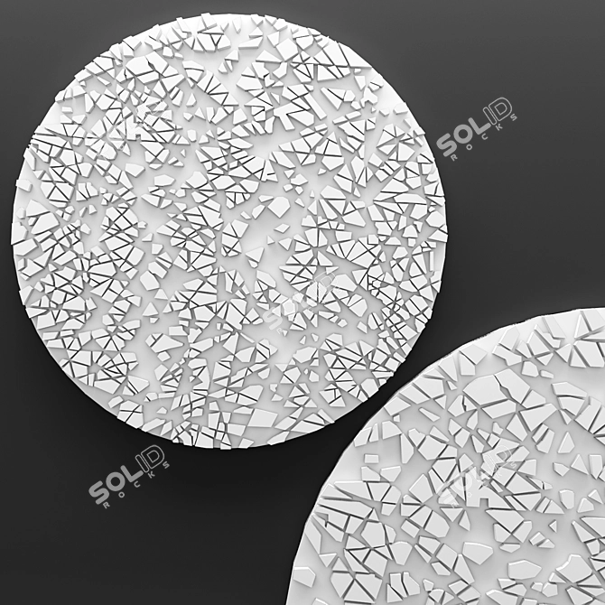 Elegant Thierry Martenon Wall Panel 3D model image 3