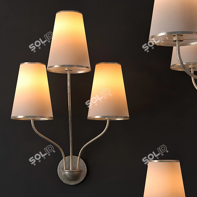 Elegant Montreuil Chandelier 3D model image 2