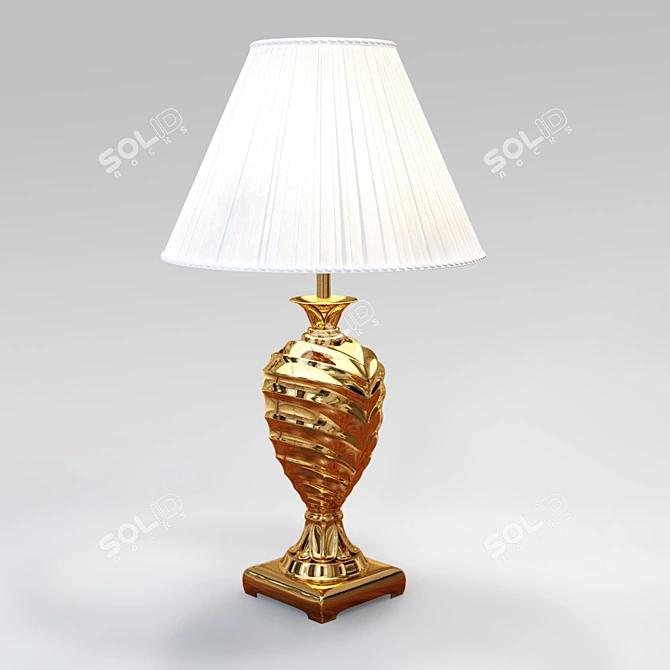Elegant Regency Desk Lamp 3D model image 1