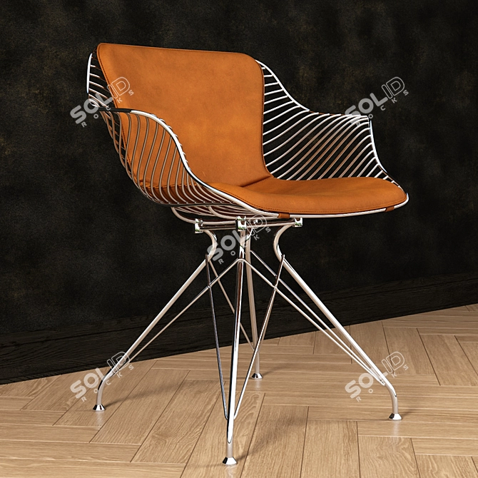 Wire Dining Chair: Modern & Stylish 3D model image 2