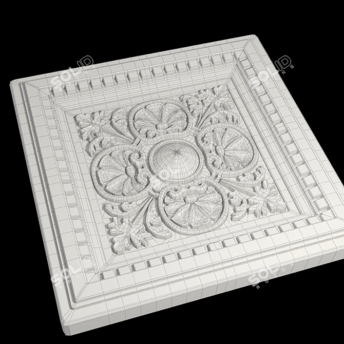 Russian Oven Tile, 210x210mm 3D model image 3