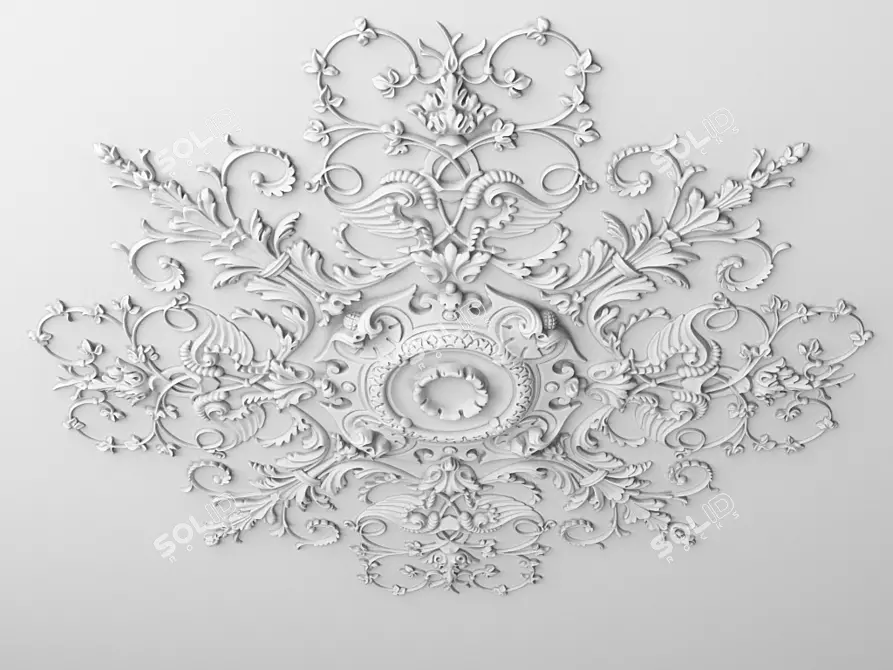 Title: Custom Gypsum Decorations with Expert Installation 3D model image 2