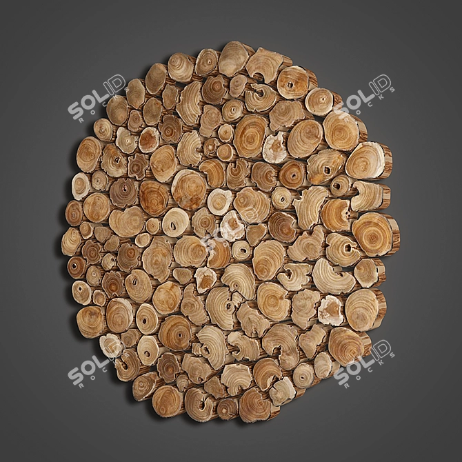 Teak Panel 02: Durable, Versatile, Stylish 3D model image 2