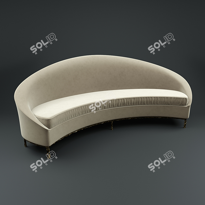 Elegant Vamp Sofa: Luxury at Its Finest 3D model image 1