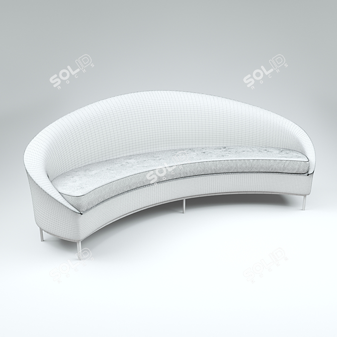 Elegant Vamp Sofa: Luxury at Its Finest 3D model image 2