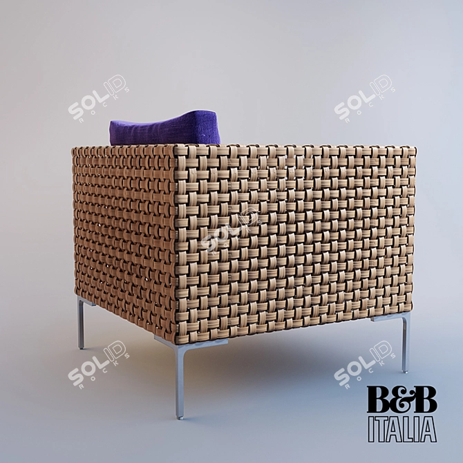Modern Outdoor Armchair: B&B Italia 3D model image 2