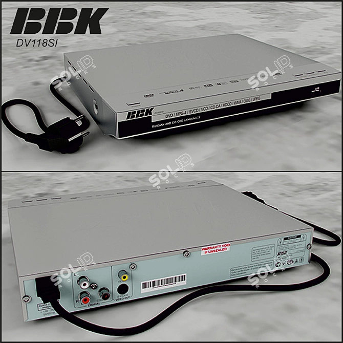 BBK DV118SI DVD Player: Superior Quality and Entertainment 3D model image 1