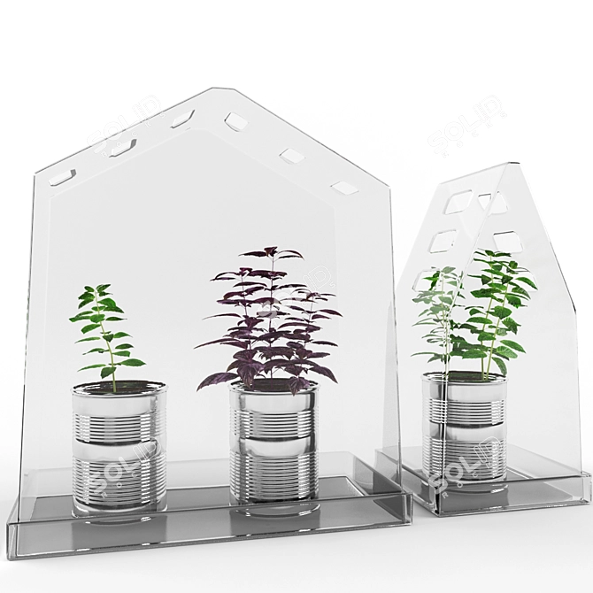 Vindruva IKEA Glass Greenhouse Kit 3D model image 1