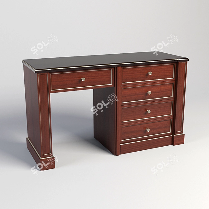 Classic Office Desktop 3D model image 1