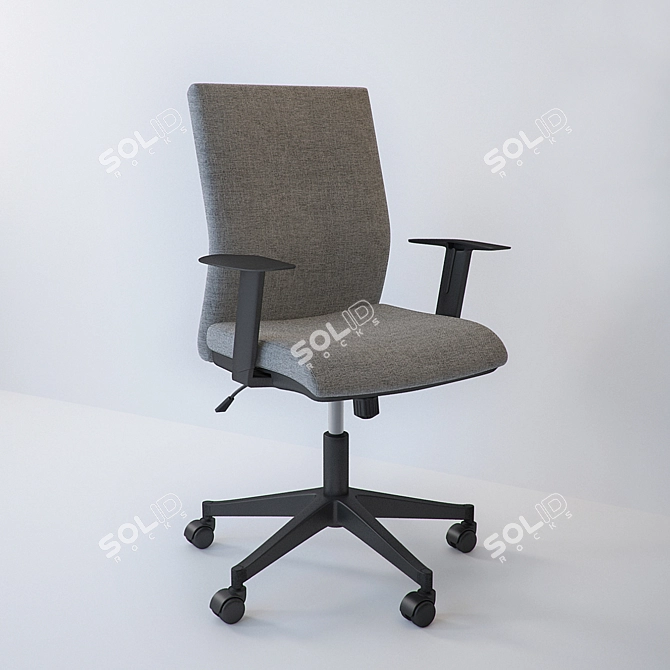 Cube Back Support Office Chair 3D model image 1