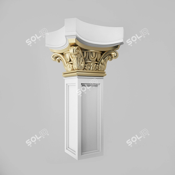 Elegant Ionic Column for Décor 3D model image 1