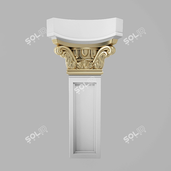 Elegant Ionic Column for Décor 3D model image 2