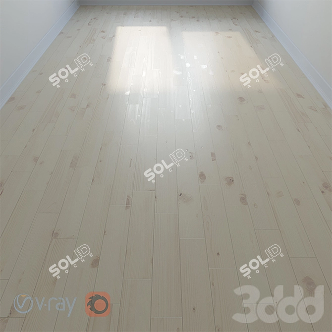 Seamless Parquet Texture 3D model image 1