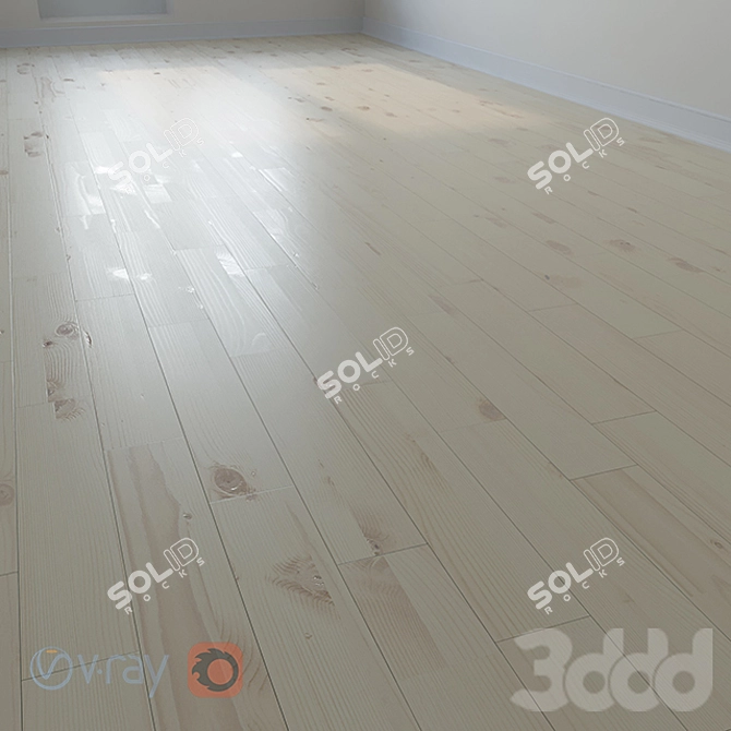 Seamless Parquet Texture 3D model image 2