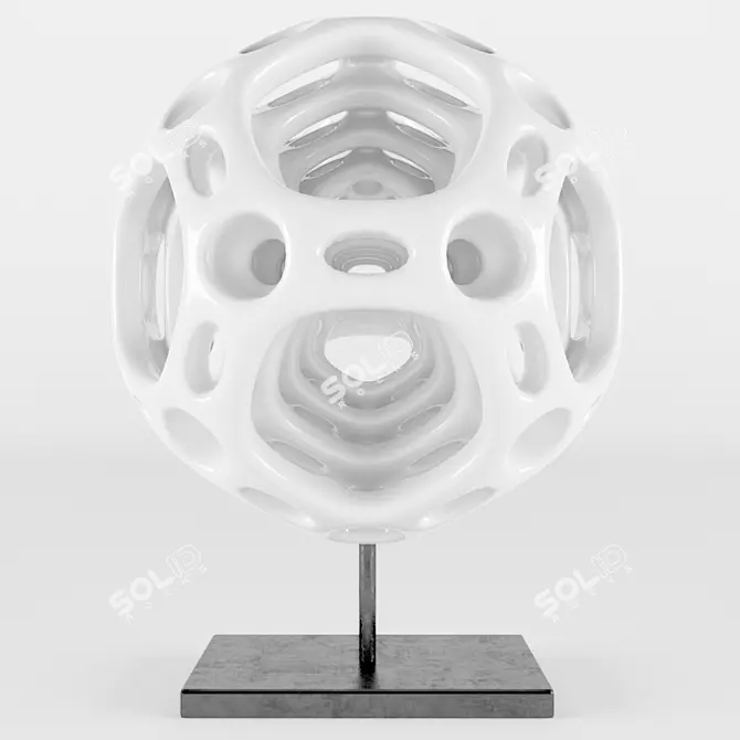 Modern Geometric Decor: Nested Dodecahedron 3D model image 1