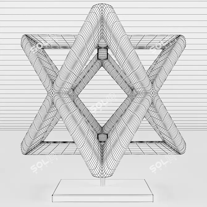 Spiritual Merkaba: Sacred Energy Beacon 3D model image 2