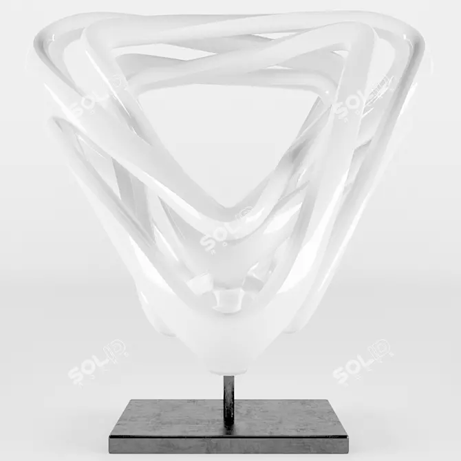 Elegant Geometric Décor Piece 3D model image 1