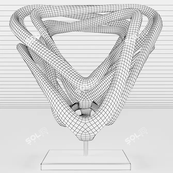 Elegant Geometric Décor Piece 3D model image 2