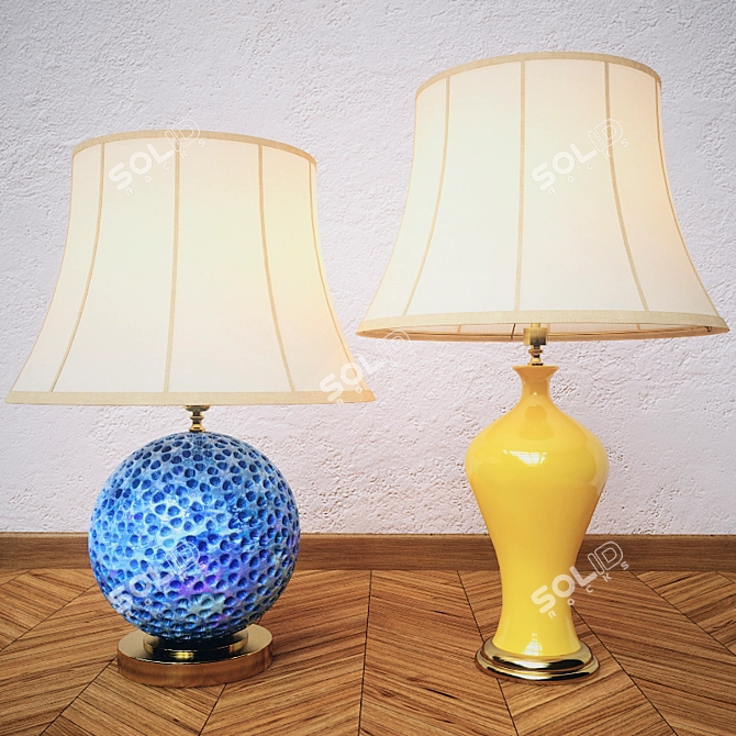 Elegant Ceramic Table Lamp 3D model image 1