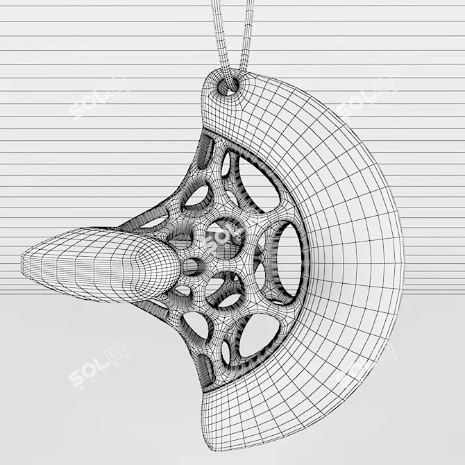 Geometric Sphericon Necklace 3D model image 2