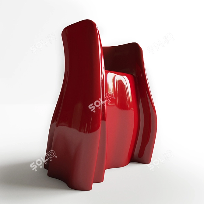 Fashion-inspired Bar Stool: The Skirt Stool 3D model image 1