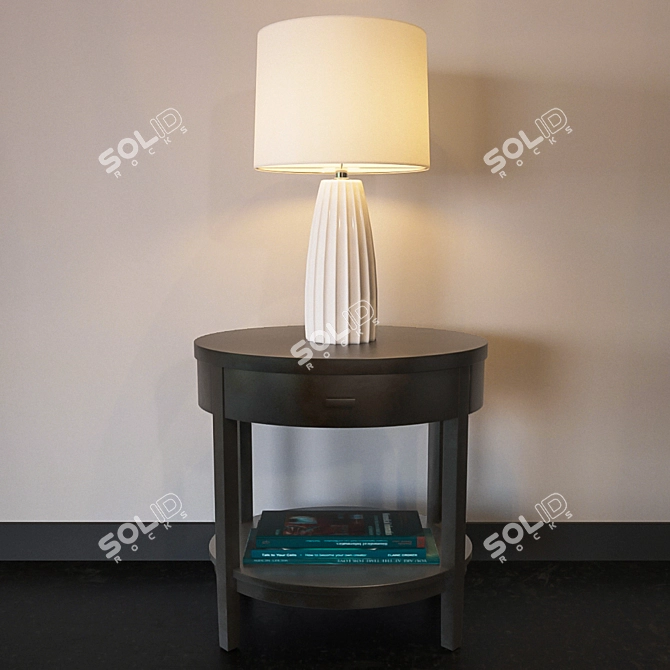Elegant Ella White Lamp 3D model image 1