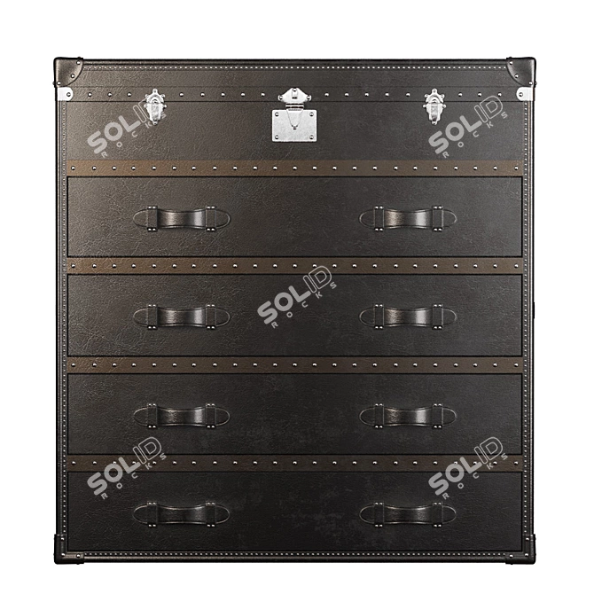 Elegant Black Chest: Ampelio Roomers 3D model image 1