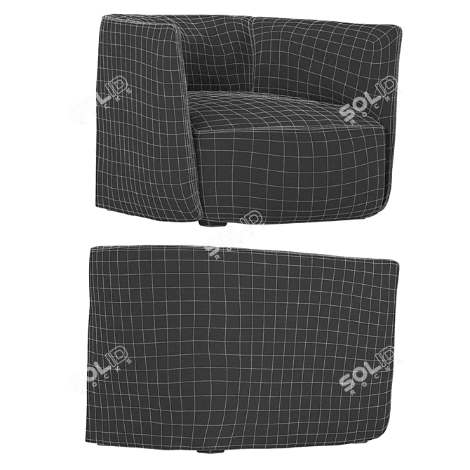 Santa Monica Armchair by Poliform 3D model image 3