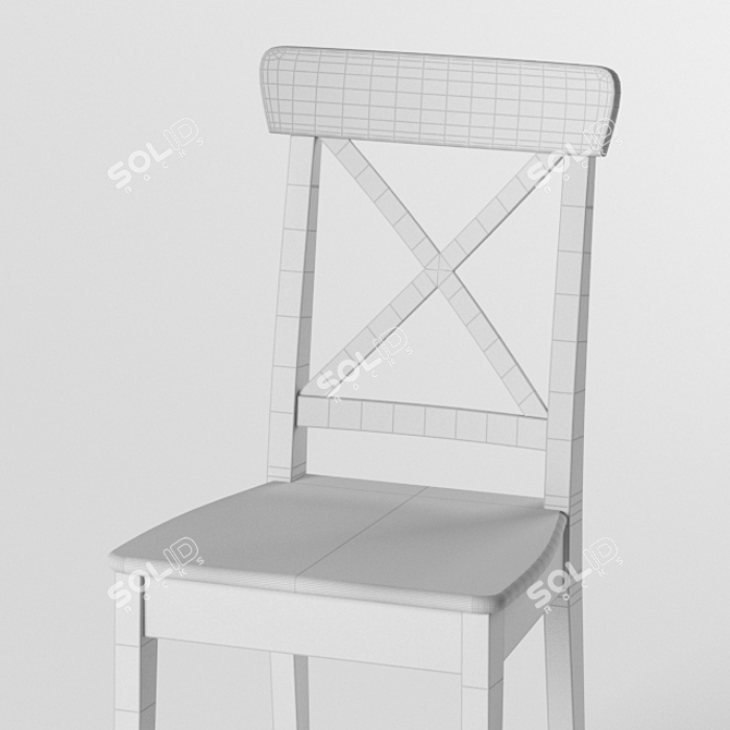 Sleek and sturdy IKEA Ingolf 3D model image 3