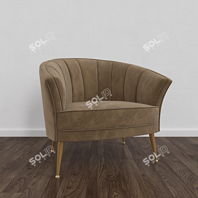 Elegant Maya Armchair by BRABBU 3D model image 2