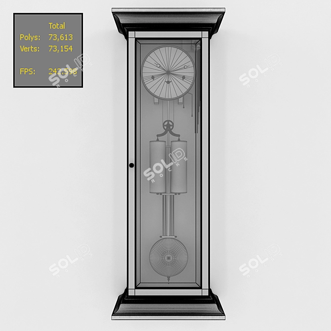 Hermle Highgate Wall Clock - Elegant Westminster Chime 3D model image 3