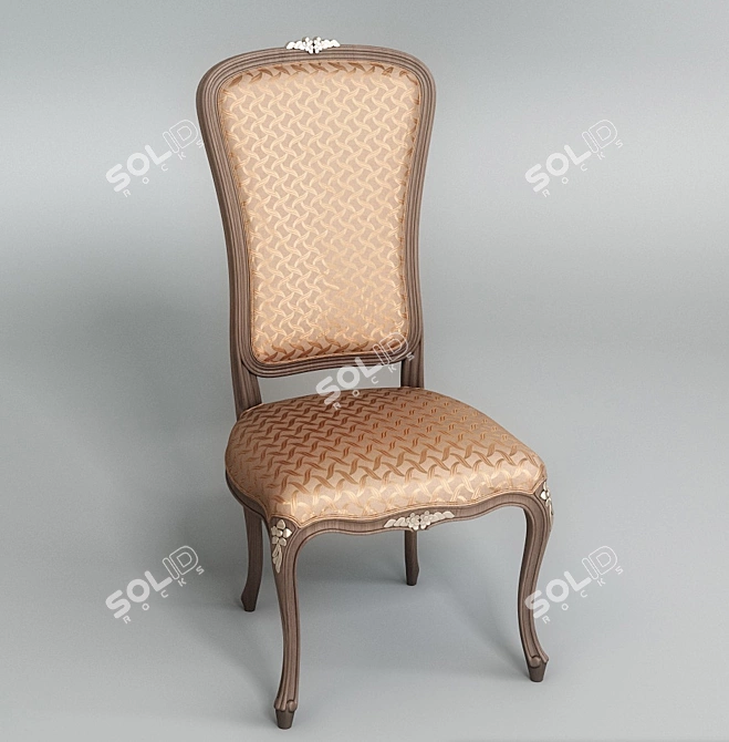 Classic Fur Chair by Angelo Capellini 3D model image 1