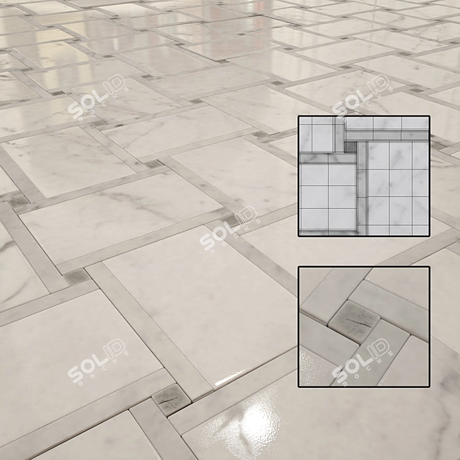 Floor Weave: Stylish Interior Flooring 3D model image 1