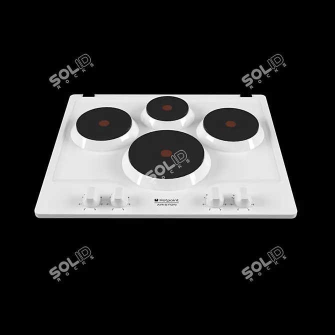 Hotpoint-Ariston PC 604 WH: Sleek & Powerful Electric Hob 3D model image 1