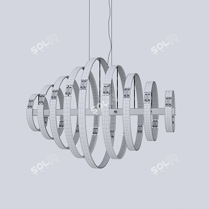 Luxury Ancona Chandelier 3D model image 2