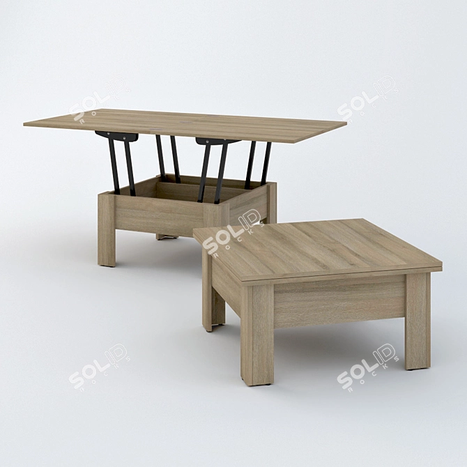 Cleo Convertible Coffee Table by Zegen 3D model image 1