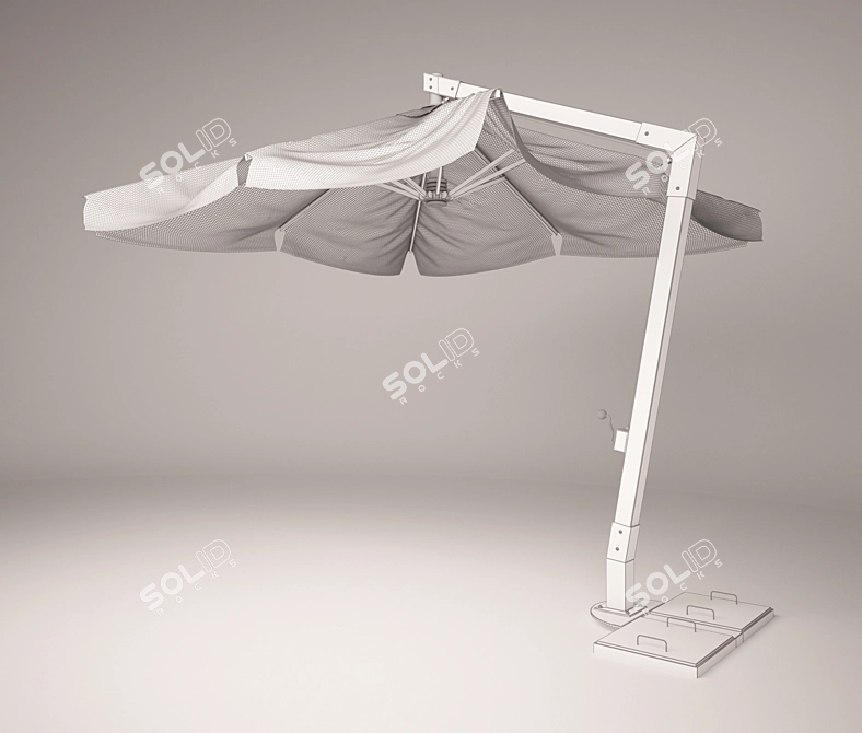 Stylish Patio Parasol 3D model image 2