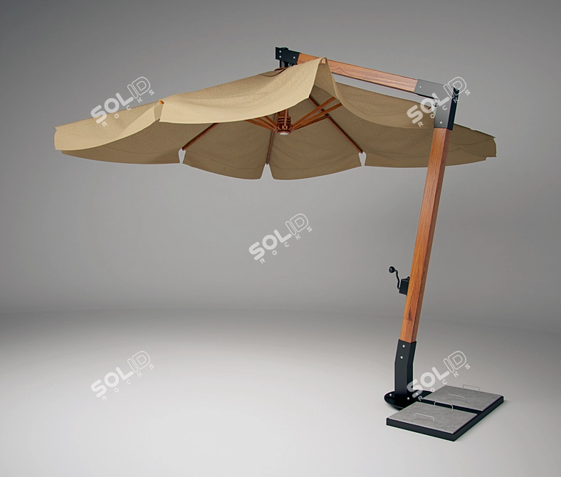 Stylish Patio Parasol 3D model image 3