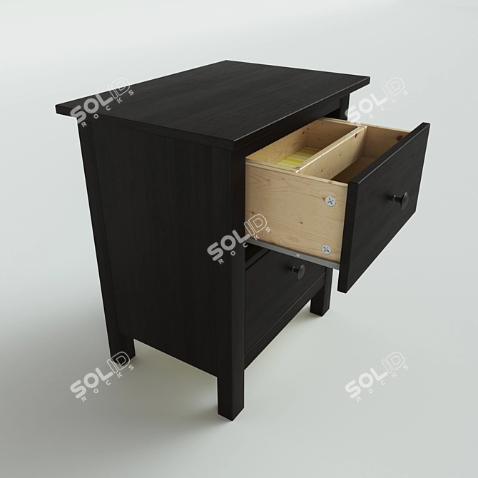 IKEA HEMNES 2-Drawer Chest: Classic and Functional 3D model image 1