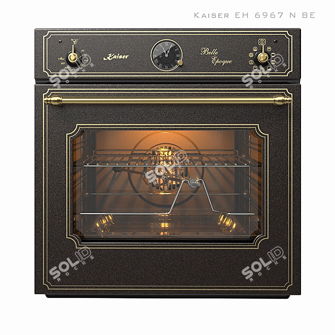 Stylish Built-in Oven 3D model image 1