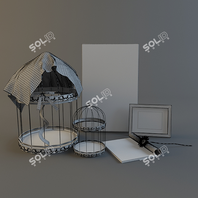 Elegant Decorative Set 3D model image 2