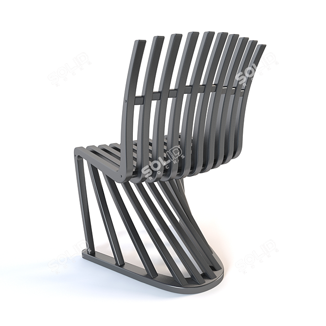 Elegant Stripe Chair: Designed by Joachim King 3D model image 2