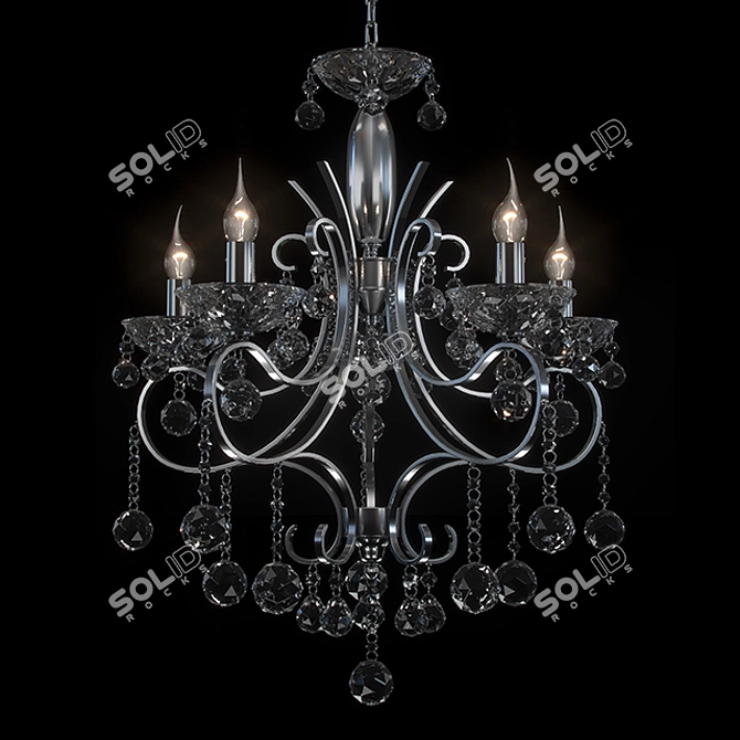 Elegant Fuji Chandelier 3D model image 1