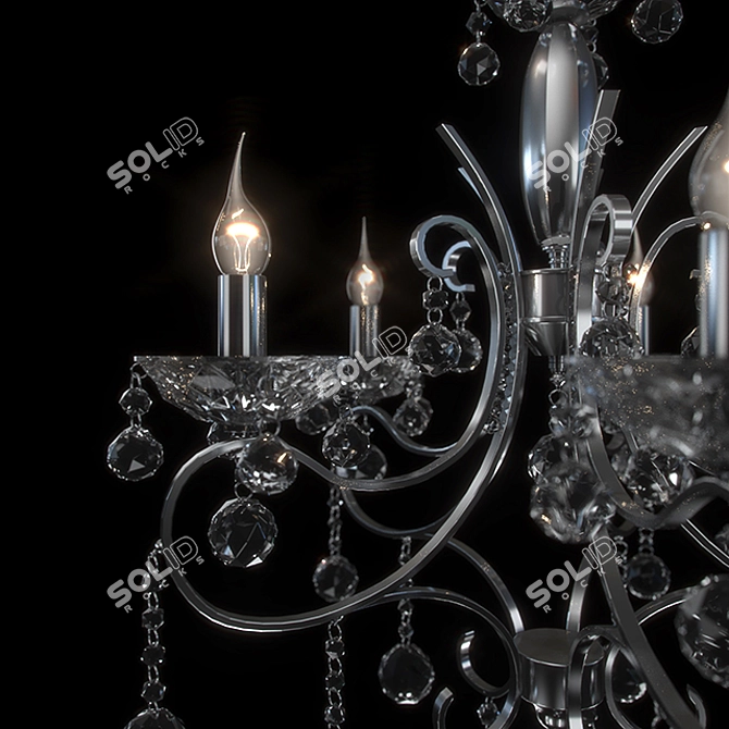 Elegant Fuji Chandelier 3D model image 2