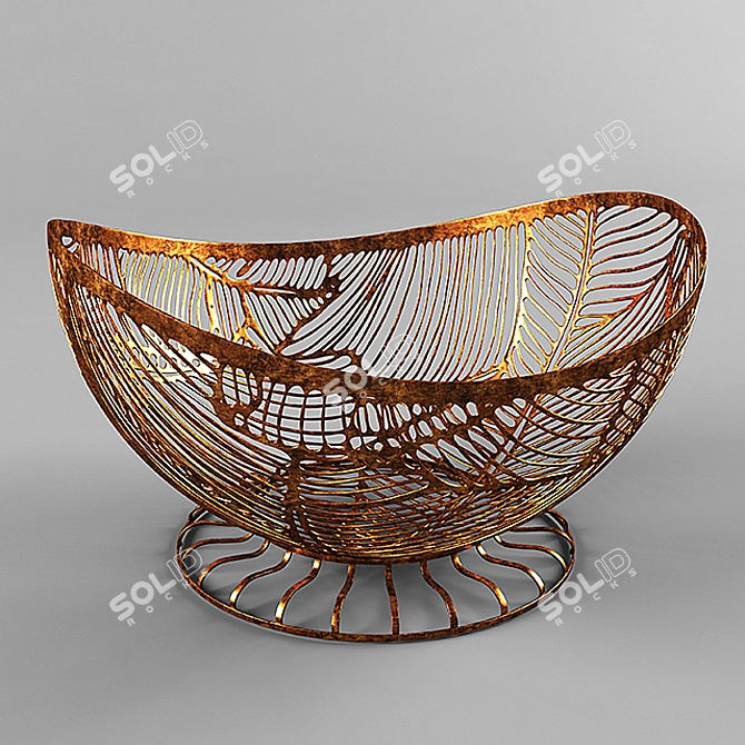 Metallic Pet Bowl 3D model image 1